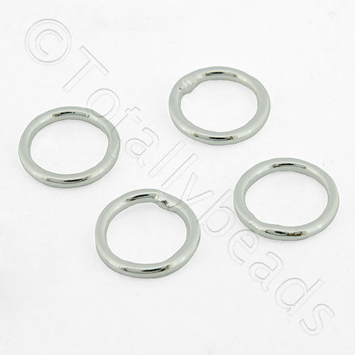 Closed Ring 8mm - Silver Plated 30pcs