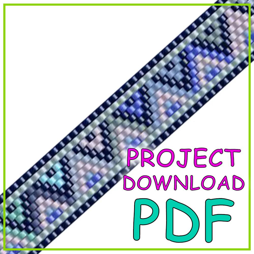 Treasure Bracelet Brilliant Blues Pattern Download - PDF Instructions