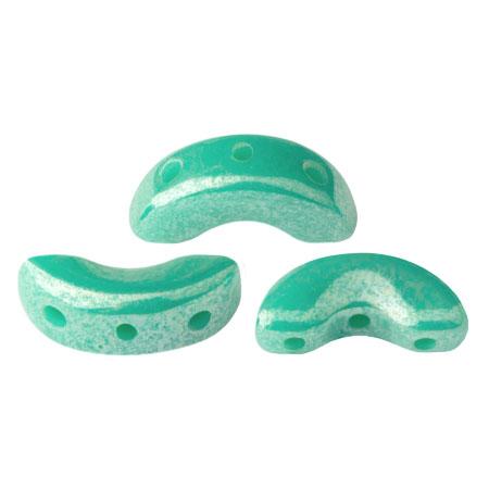Arcos Puca Beads 10g - Opaque Green Turquoise Luster
