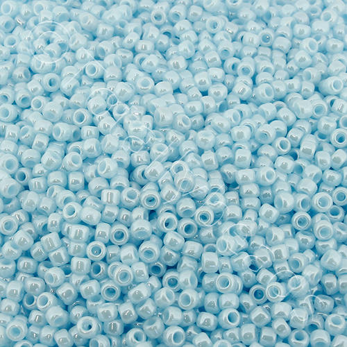Toho Size 11 Seed Beads 10g - Opaque Lust. Pale Blue