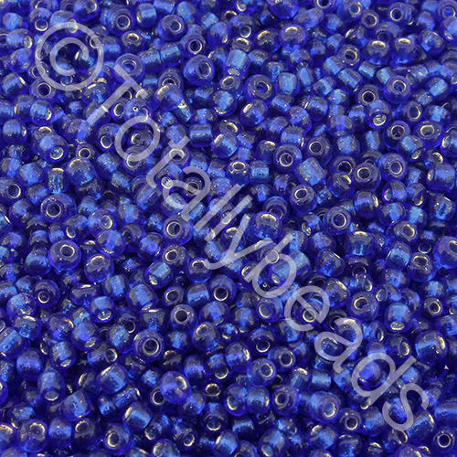 Seed Beads Silver Lined  Dark Blue - Size 11 100g