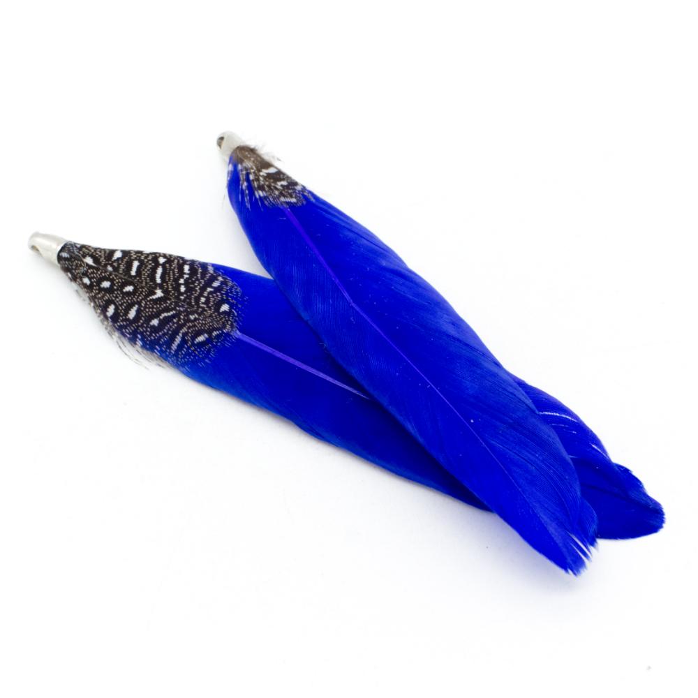 Dyed Feathers - Blue - 2pc
