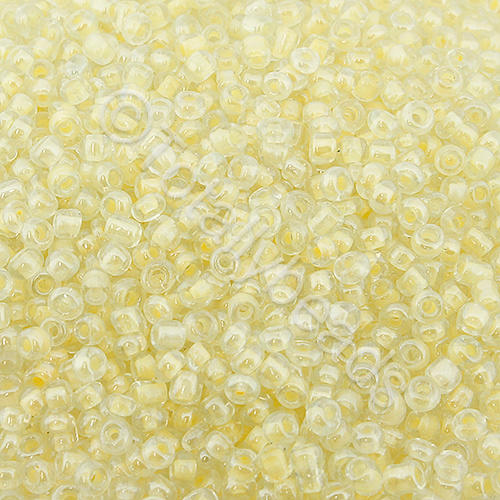 Seed Beads Colour Lined Luster  Yellow - Size 11 100g