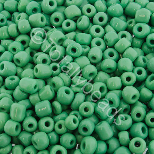 Seed Beads Opaque  Green - Size 6