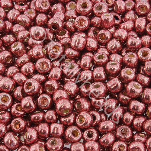 Seed Beads Metallic  Red - Size 6 100g
