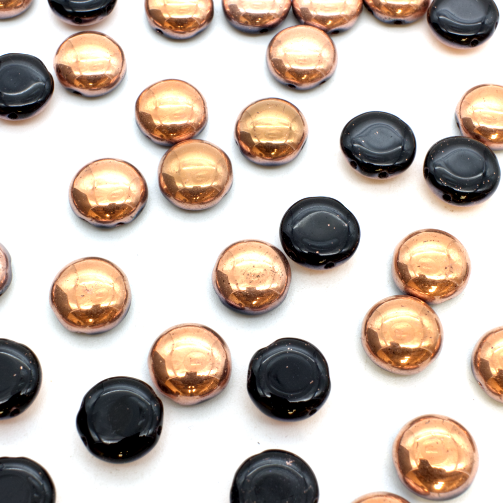 Preciosa Candy Beads 12mm 10pcs - Black Bronze