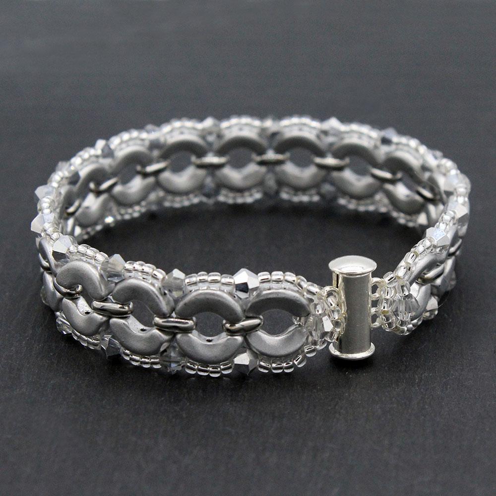 Sybil Arcos Bracelet - Silver Crystal
