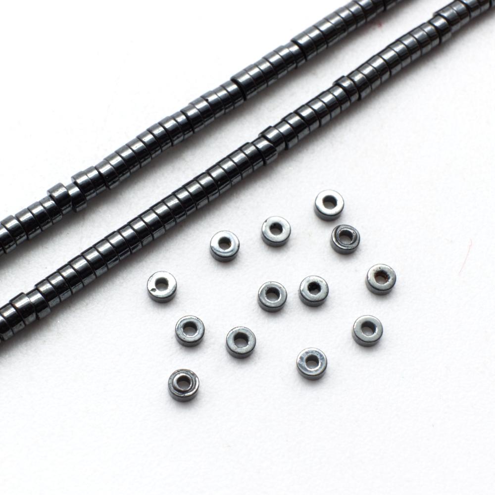 Hematite Heishi Disc 2mm Craft, hobby jewellery supplies