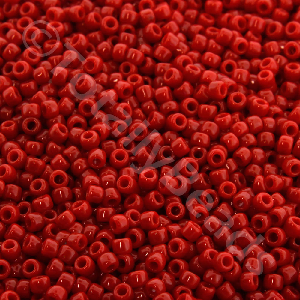 Toho Size 11 Seed Beads 10g - Opaque Pepper Red