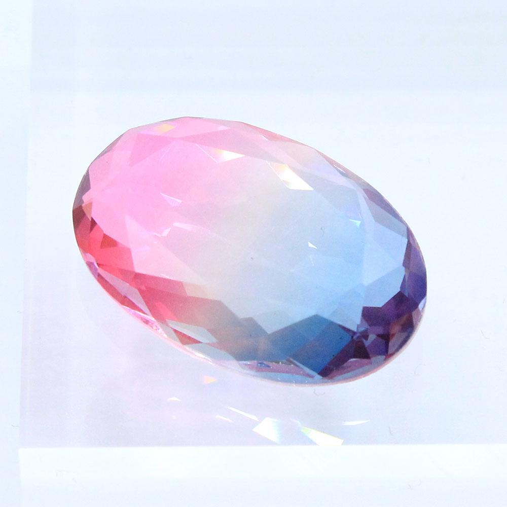 Crystal Oval Cabochons 30x20mm - Pink Aqua