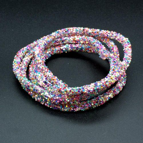 Glitter Tube 70cm   Cupcake Confetti 5mm for jewellery making