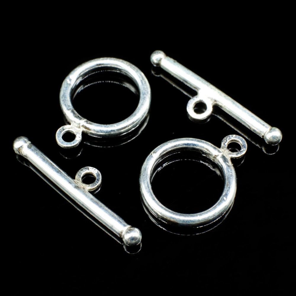 Sterling Silver - 14mm Ring Toggle Clasp 1pc