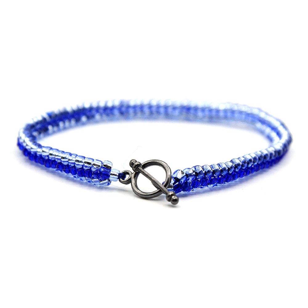 Alyssa Microcrystal Bracelet Kit Makes 10 - Sapphire Cosmos