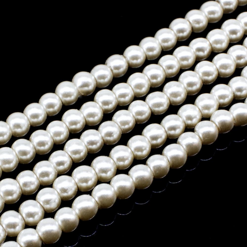 Glass Pearl Round Beads 3mm - Dove
