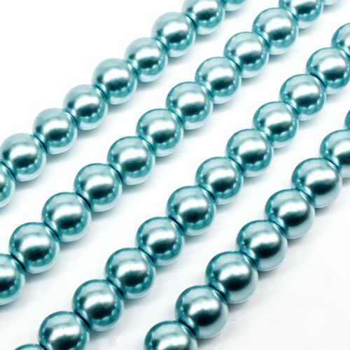 Glass Pearl Round Beads 6mm - Iceberg