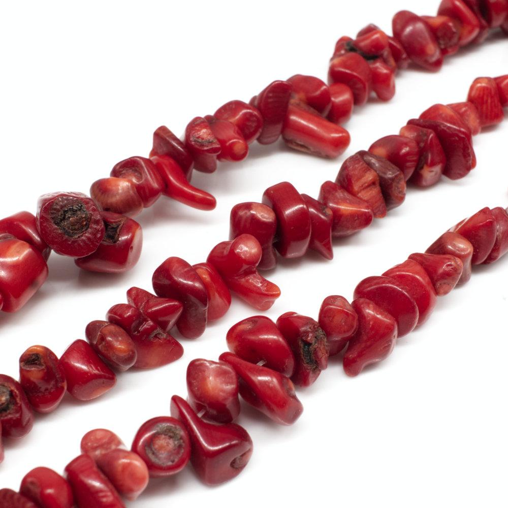 Gemstone Nuggets Dyed Red Coral 16 Craft, hobby & jewellery
