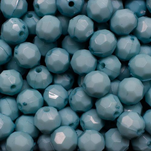 Acrylic Faceted Beads 10mm 60pc   French Blue for jewellery making
