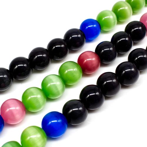 Cats Eye Bead - Round 10mm - Mixed