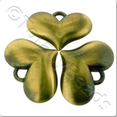 Acrylic Bronze Charm - Heart 38mm