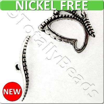Metal Toggle - Butterfly 20mm 4 sets Antique Silver