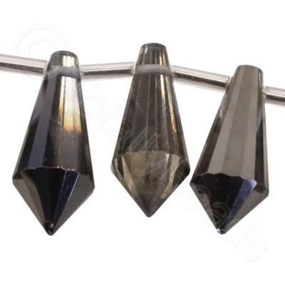 Crystal Point Drop 19mm - Black Diamond