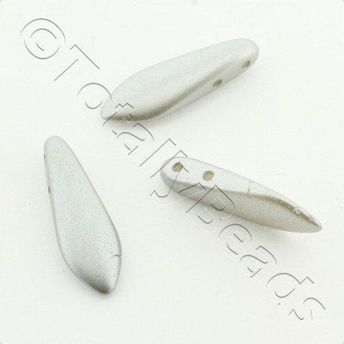 CzechMates Daggers 5x16mm 25pc - Pearl Coat Silver