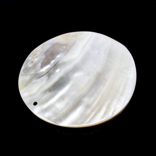 Shell Pendant Curve Disc 60mm for jewellery making