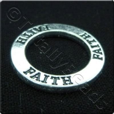 Tibetan Silver Message Ring - Faith