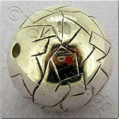 Acrylic Antique Silver Bead - Round 34mm