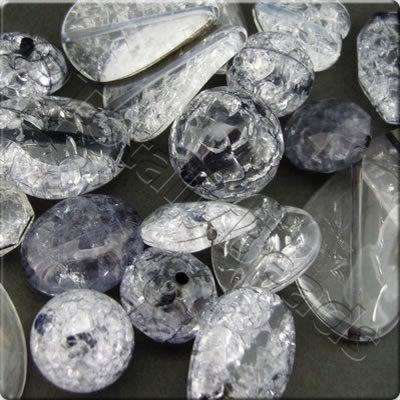 Acrylic Mix - Crackle Beads - 50g
