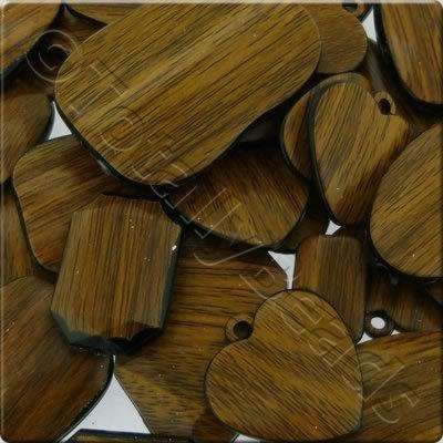 Acrylic Mix - Wood Effect Beads
