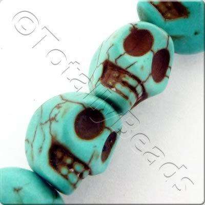 Synthetic Turquoise Skulls 12mm Turquoise
