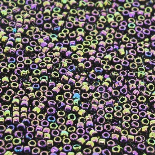 Toho Size 15 Seed Beads 10g - Metallic Iris Purple