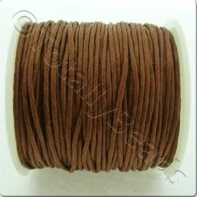 Wax Cotton Cord 1mm - Brown
