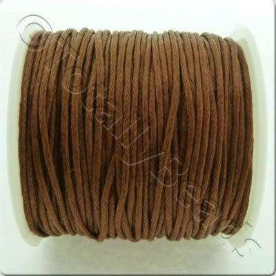Wax Cotton Cord 1mm - Brown