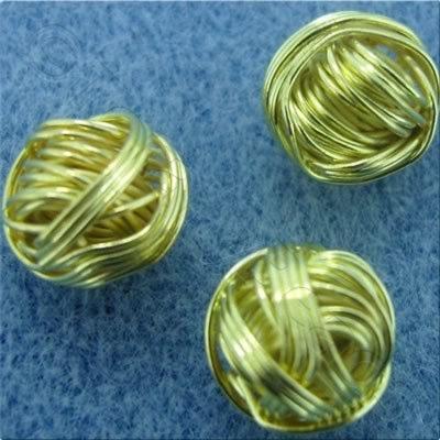 Multi Wire Bead - Round 10mm - Gold