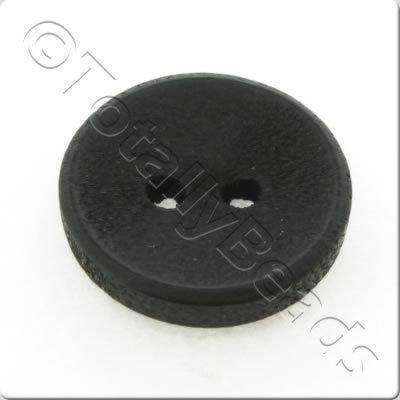Concave Wooded Button 15mm - Black