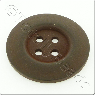 Wooden Button 50mm - Dark Brown