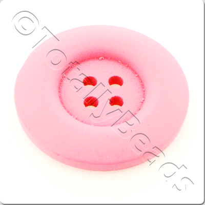 Wooden Button 30mm - Pink