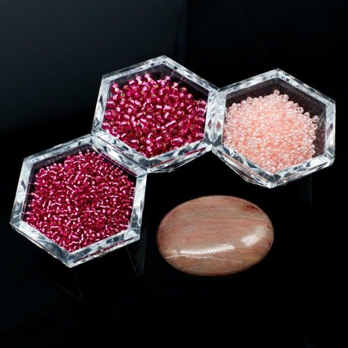 BC 2023 WK 1: Gemstone Cabochon Pendant   Pink Rainbow 40mm for jewellery making