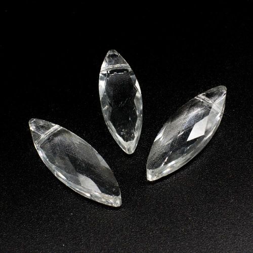 30mm crystal beads crystal clear, pack of 6 — faceted for jewelry making and beadwork