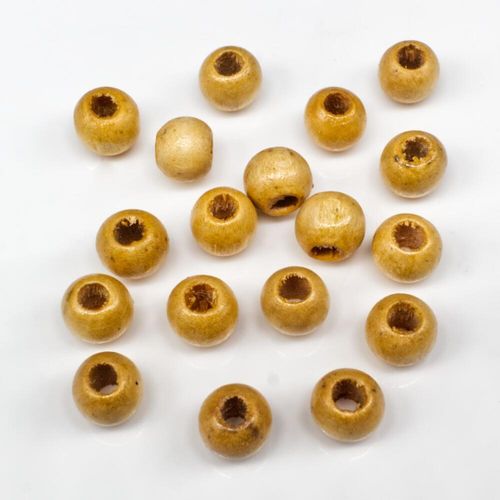 Wooden Bead   Round 8mm Natural 50pcs for jewellery making
