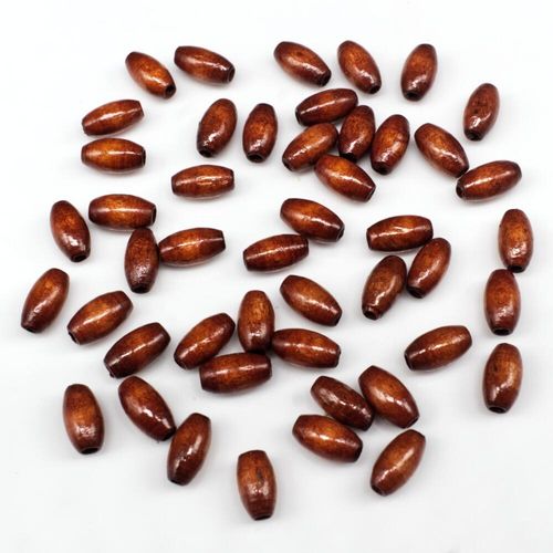 Wooden Bead   Rice 8mm Cherry Brown 80pcs for jewellery making