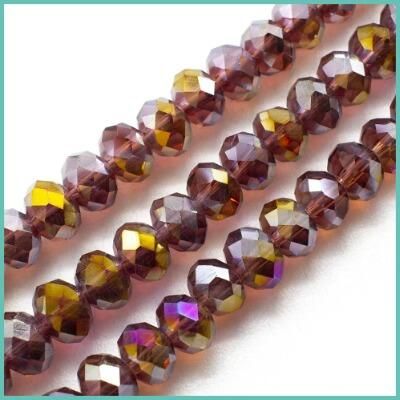 12 Strands Faceted Glass Rondelle Beads 4mm - Colorful Spacer Beads For Jewelry Making