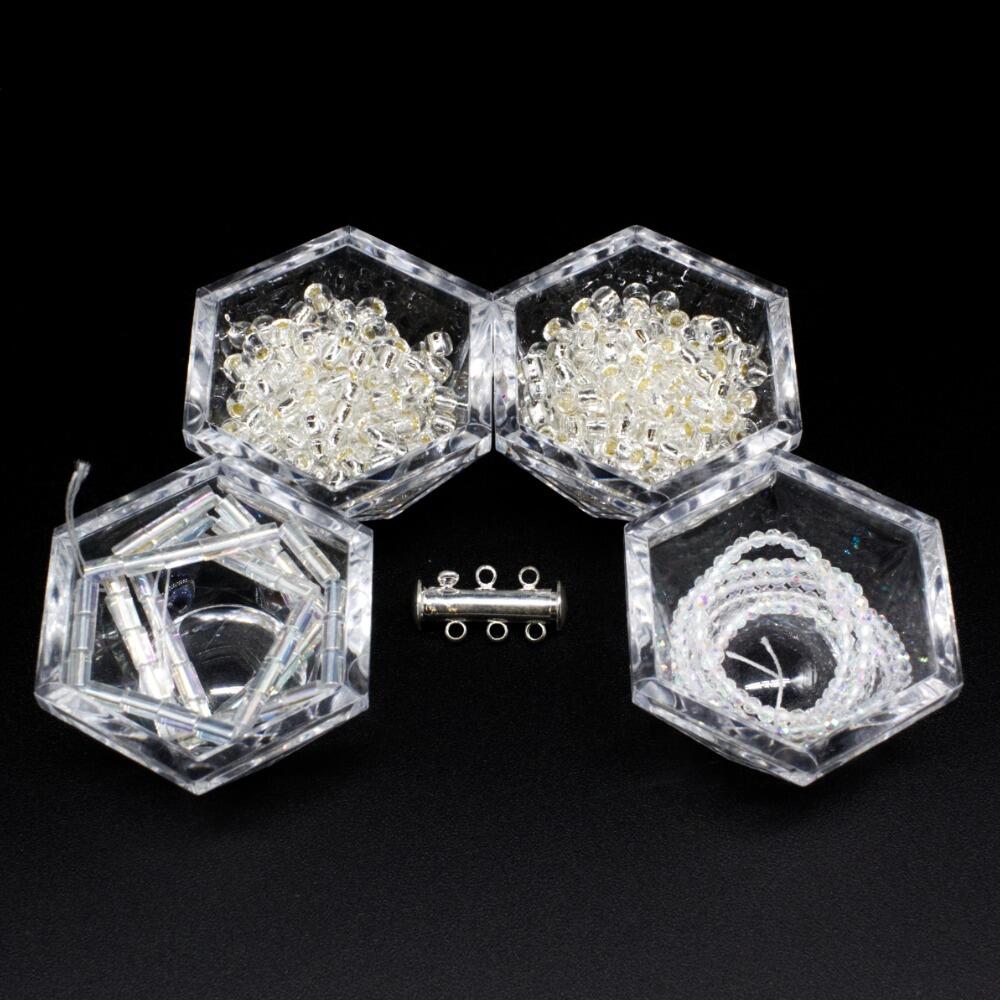 BC WK 24 Tubular Bracelet   Crystal Silver 5mm for jewellery making