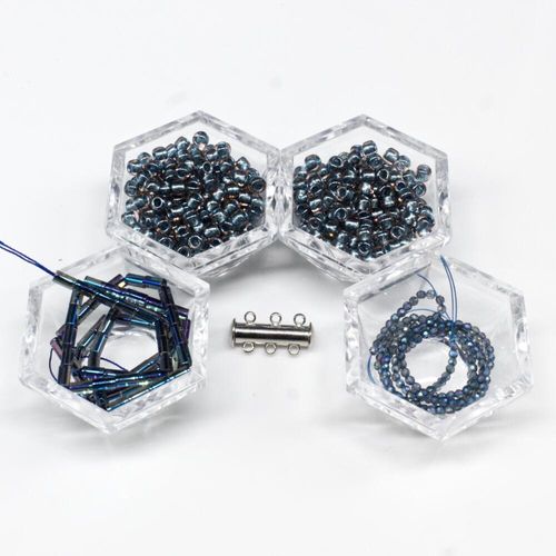 BC WK 24 Tubular Bracelet   Met Blue 5mm for jewellery making