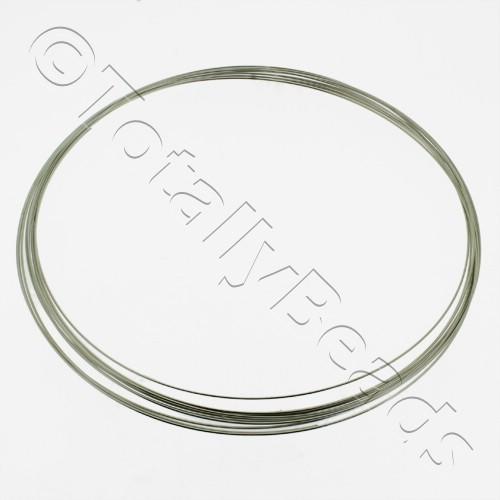Necklace Memory Wire 10 Loops - Silver Plated