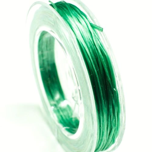 Elastic Flat 0.5mm 10 Metres   Olive Green for jewellery making