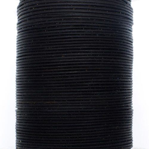 Leather Cord 0.5mm   Black 3 Metres for jewellery making
