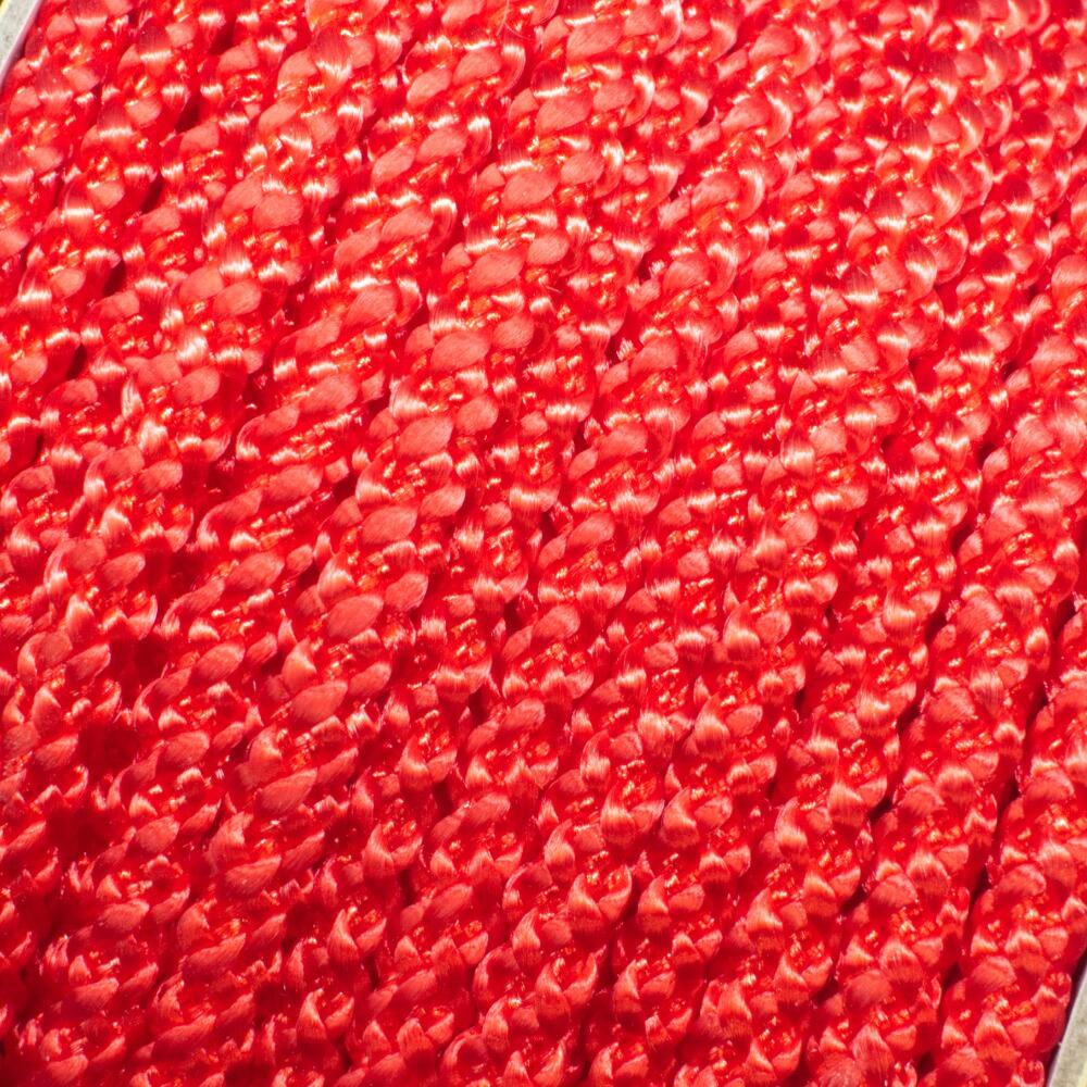 Woven Rattail Cord 3mm 5 metres   Red for jewellery making